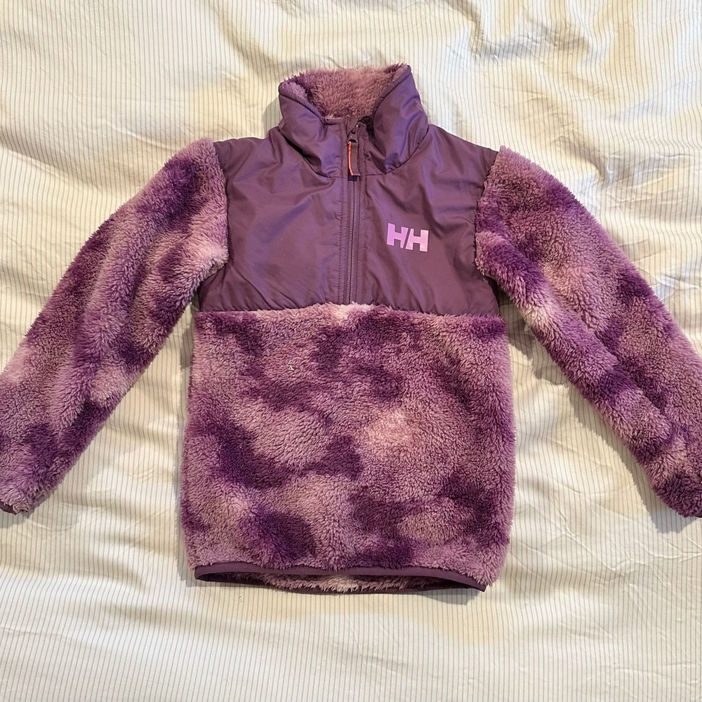 Helly Hansen Kids Purple Fleece Puffer Jacket
